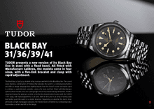 Tudor Black Bay 31, 36, 39 & 41 Press Kit